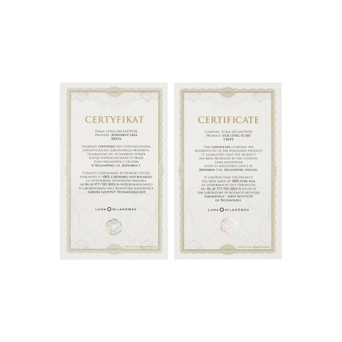 Morski jedwabny szal krepa 180x45 cm SZK-228