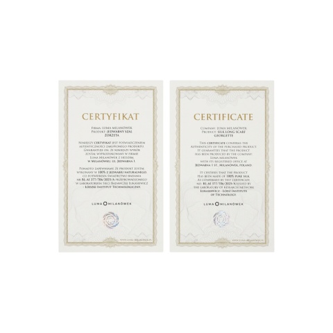 Złota nić jedwabny szal żorżeta 200x65 cm SZZ-009