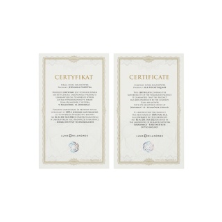 Elegancka poszetka do marynarki jedwabna, kremowa w prążek 30x30 cm