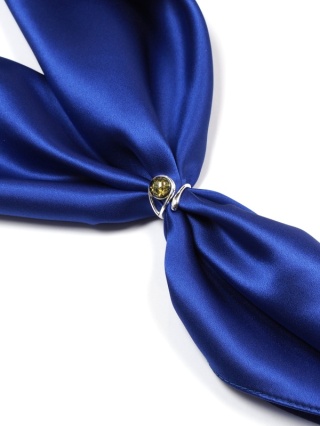 Silver scarf with amber (pr. 925) AA-118