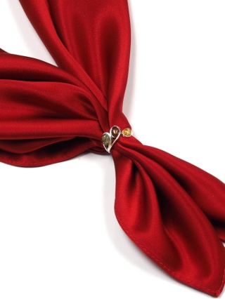 Silver scarf with amber (pr. 925) AA-119