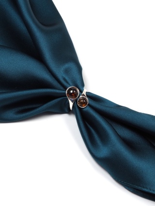 Silver scarf with amber (pr. 925) AA-120