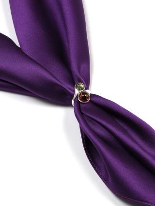 Silver scarf with amber (pr. 925) AA-122