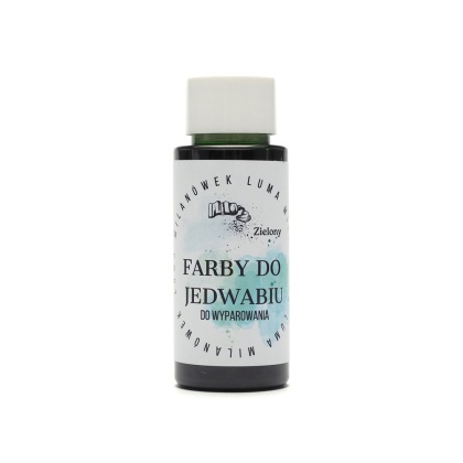 Farba do jedwabiu na bazie wody zielona 100 ml