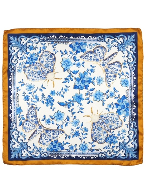Gawroszka jedwabna jedwabnik dwustronna 53x53 cm AD5-087