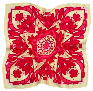 Jedwabna apaszka z mandalą 53x53 cm AD5-027