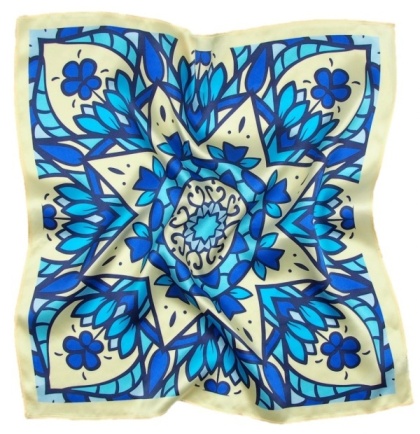 Jedwabna apaszka z mandalą 88x88 cm AD-026