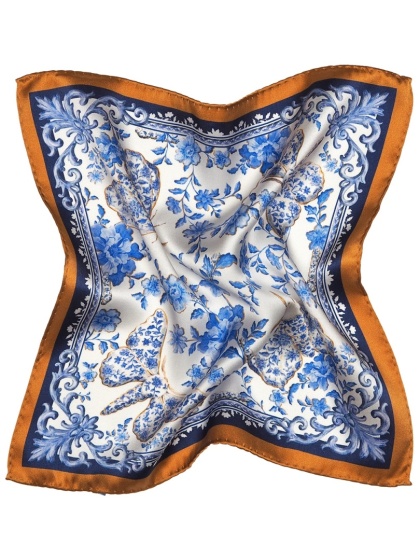 Poszetka Jedwabnik Królewski 100% silk 30x30 cm PJ-026