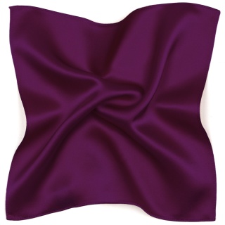 Elegancka poszetka do marynarki jedwabna, śliwkowa 30x30cm