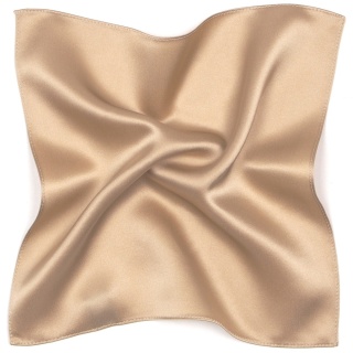 Elegancka męska poszetka do garnituru jedwabna beżowa 30x30 cm