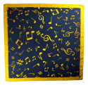 AN-009 Large Silk Scarf with Sheet Music, 85x85 cm(2)