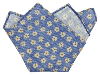 OUTLET PL-004 Linen Pocket Square with Pattern