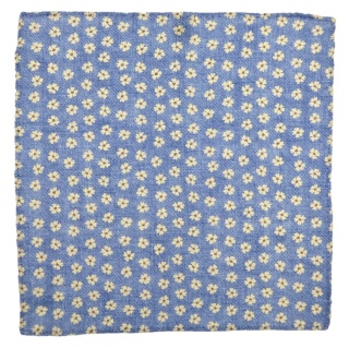 OUTLET PL-004 Linen Pocket Square with Pattern