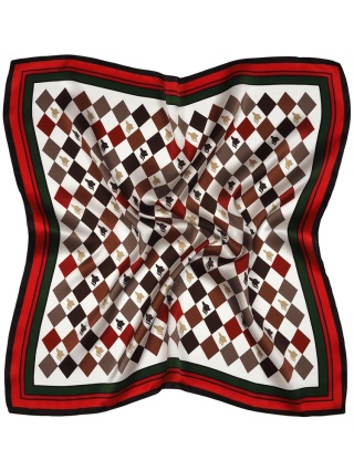 Jedwabna apaszka damska psy - Chihuahua 68x68 cm