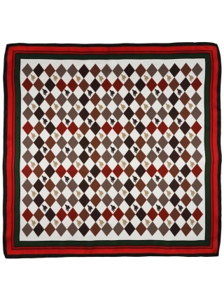 Jedwabna apaszka damska psy - Chihuahua 68x68 cm