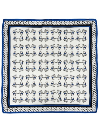 Jedwabna apaszka damska psy - West 68x68 cm