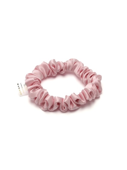 Light pink silk scrunchie scrunchie slim JGM-30