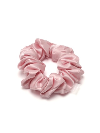 Jedwabna gumka do włosów scrunchie jasnoróżowa JGS-021