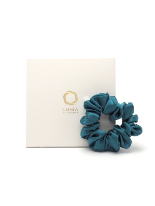 Jedwabna gumka do włosów scrunchie morska JGS-058