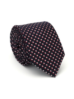 Micro-patterned jacquard silk tie KR-020