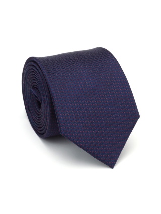 Silk Jacquard Tie with Navy Micro Pattern KR-645