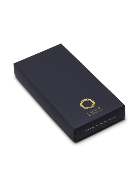 OUTLET Navy blue tie with a pattern