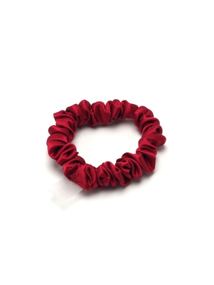 Silk rubber for hair scrunchie raspberry Slim JGM-29