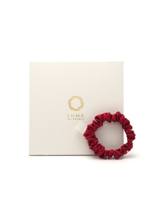 Gumka jedwabna do włosów scrunchie malinowa slim JGM-29