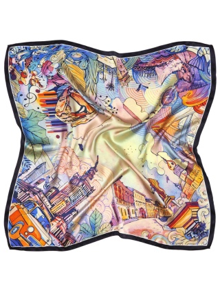 Apashka Warszawa 100% silk 88x88cm AD-097