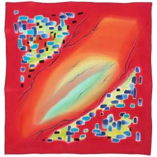Apaszka gawroszka jedwabna ręcznie malowana 52x53 AM5-029