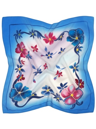 Apaszka gawroszka jedwabna ręcznie malowana 52x55 cm AM5-031
