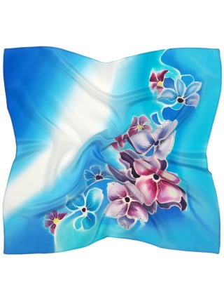 Apaszka gawroszka jedwabna ręcznie malowana 52x54cm AM5-033