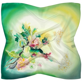 Apaszka jedwabna ręcznie malowana 70x70cm AM7-006