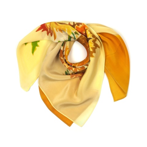 Silk scarf hand painted 70x70cm AM7-011