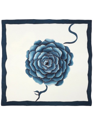 AM-630 Hand-painted silk scarf, 90x90cm