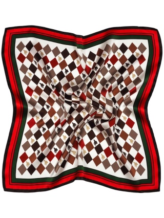 Jedwabna apaszka damska psy - Chihuahua 68x68 cm AD7-095