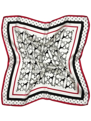 Jedwabna apaszka damska psy - Pudel 68x68 cm AD7-093