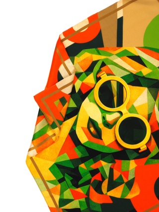 Jedwabna apaszka pop-art 68x68cm AD7-012