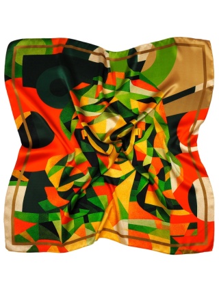 Silk pop-art scarf 88x88cm AD-012