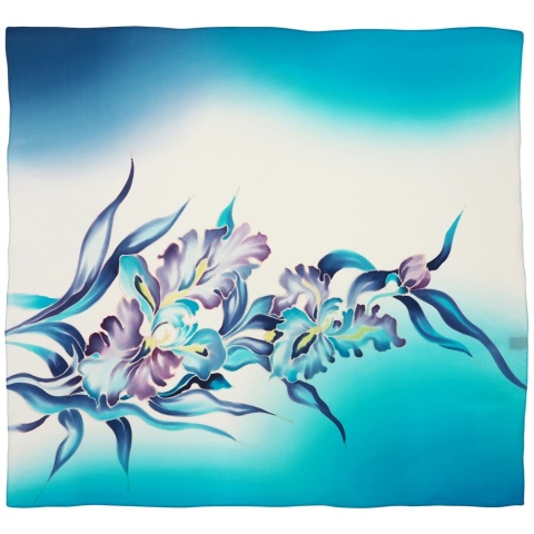 Hand-painted silk scarf 90x90 cm AM-017