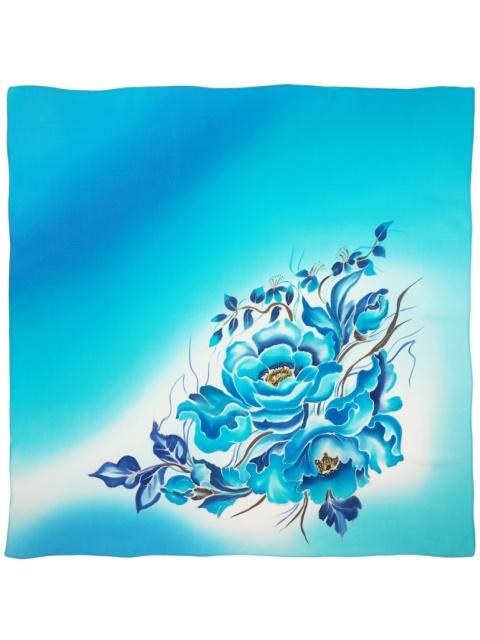 Hand-painted silk scarf 90x90 cm AM-022