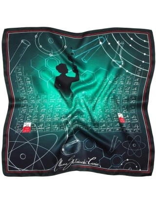 Silk scarf Maria Skłodowska-Curie 88x88 cm AD-047