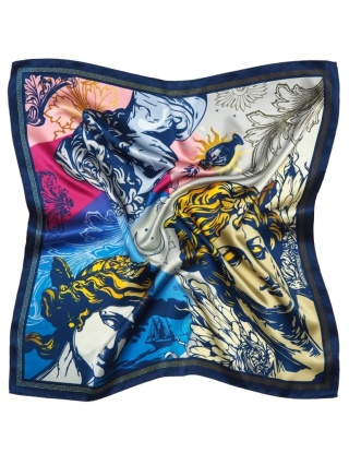 Ancient Greece silk scarf 88x88cm AD-009