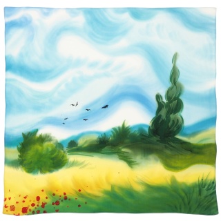 Apaszka jedwabna ręcznie malowana 70x70cm AM7-012