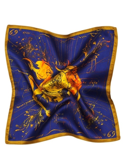 Silk Pocket Square Zodiac Cancer, 30x30cm