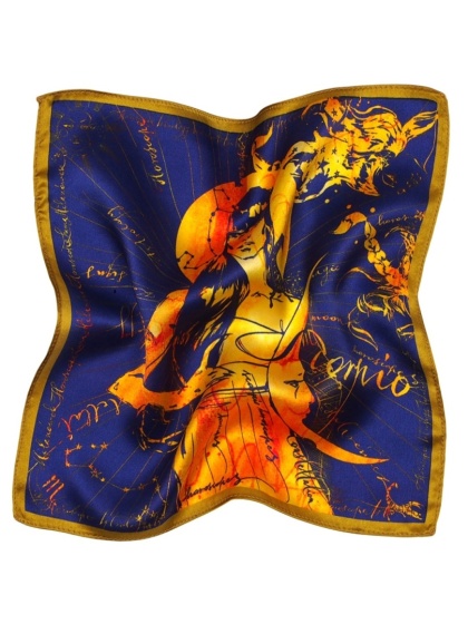 Jedwabna Poszetka Zodiak Skorpion, 30x30cm