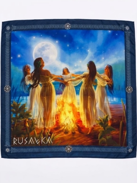 Jedwabna apaszka Rusałka 68x68cm AD7-102 OUT