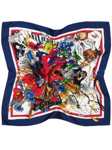 Silk Fryderyk Chopin Scarf - 68x68cm CH-1022