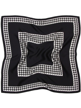 Jedwabna apaszka dwustronna w pepitkę 68x68cm AD7-037