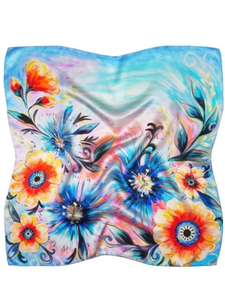 AD7-060 Silk scarf 100% printed oil painting 68x68cm